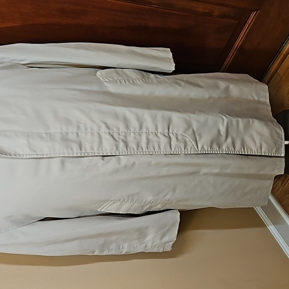 Vintage London Fog Trench Coat 42 short men's tan beige jacket - Picture 6 of 12